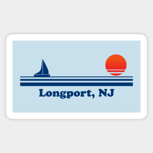 Longport, NJ - Sailboat Sunrise Sticker